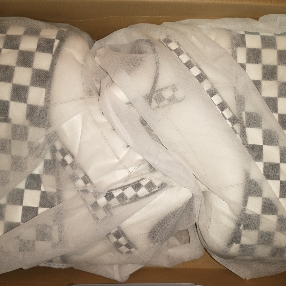 Checkered White and Gray Sneakers
